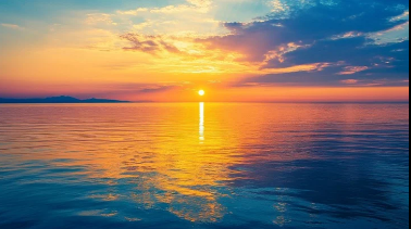 Animated Beach Sunset Scene (Processing)